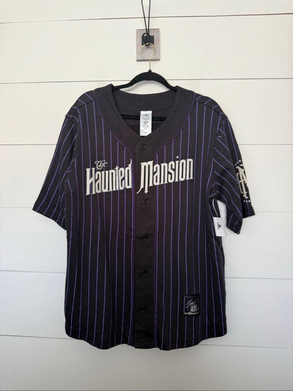 Disney Adult Medium Haunted Mansion Baseball Jersey New